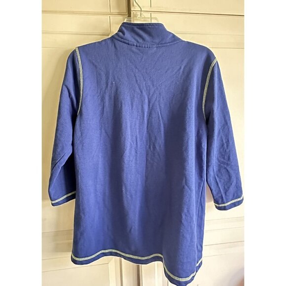Quaker Factory Women’s Small Blue Green 3/4 Sleeve Lightweight‎ Stretchy Jacket - Picture 2 of 7
